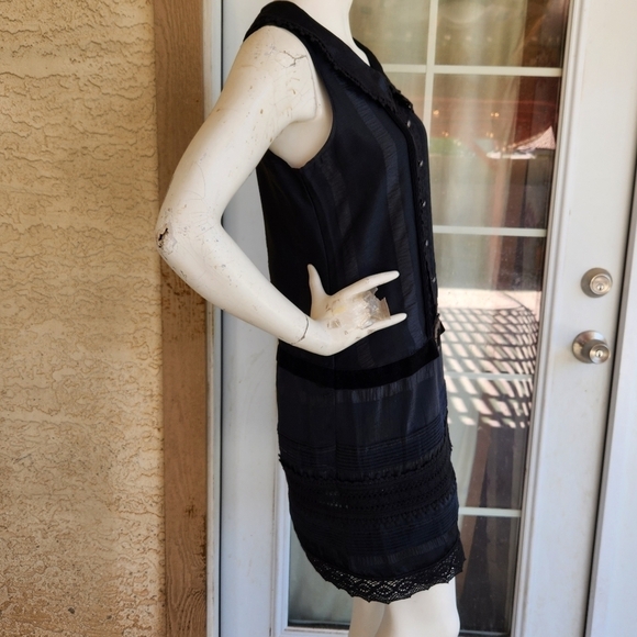 Anna Sui Dress Crochet Lace &‎ Velvet trim 20th Anniversary Collection - Picture 4 of 8